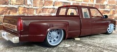 Resin 1/24 Scale: 26-in. “10 Oval Hole” Alcoa Dually Wheels W/ Low Profile Tires