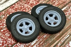 1/24 Scale: 15-inch “Classic Torq Thrust D” Resin model car wheels/tires, 1/25