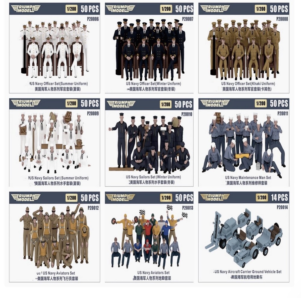 Triumph model P2006-P20014 1/200 US Navy Character Series