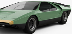 Race Car Classic Vintage Gandini’s Custom Concept Racer Racing Built Model