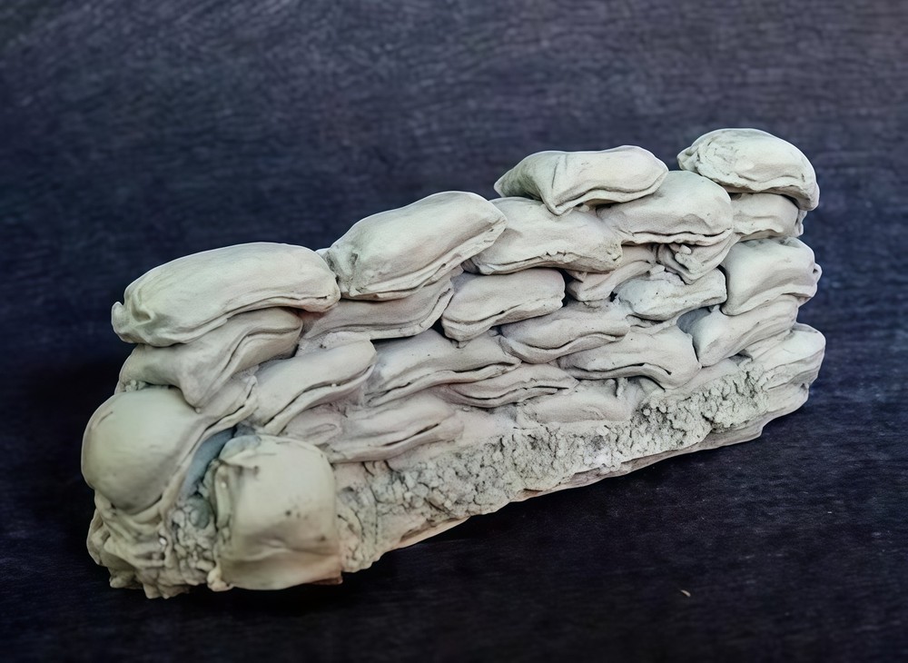 Diorama 1/35 Sandbag Walls Trench Bunker Tank Military Scene Display Props Model