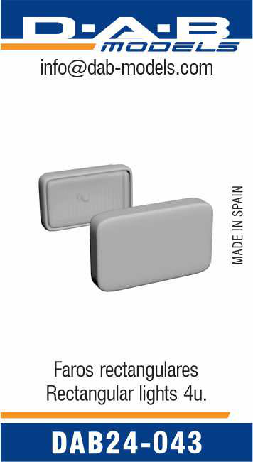 DAB 1/24 Rectangular Lights (4pcs)