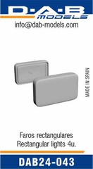 DAB 1/24 Rectangular Lights (4pcs)