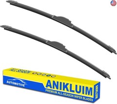 OEM Quality 28″ + 15″ Premium All-Seasons Durable Stable and Quiet Windshield