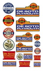 1:87 HO scale model vintage DeSoto De Soto car automobile service signs