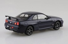Aoshima 1/32 Scale Model Snap Car Kit Nissan Skyline GT-R R34 (Midnight Purple)