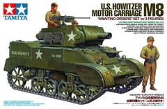 TAMIYA 35312 1:35 US Howitzer Motor Carriage M8 – Awaiting Orders w/3 Figures