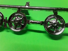 77 1977 E150 Ford Van 1/25 AMT Chrome Rim Wheel Backs Hubcaps