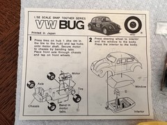 Entex Volkswagen Bug 1/32 Scale Snap Together Unbult