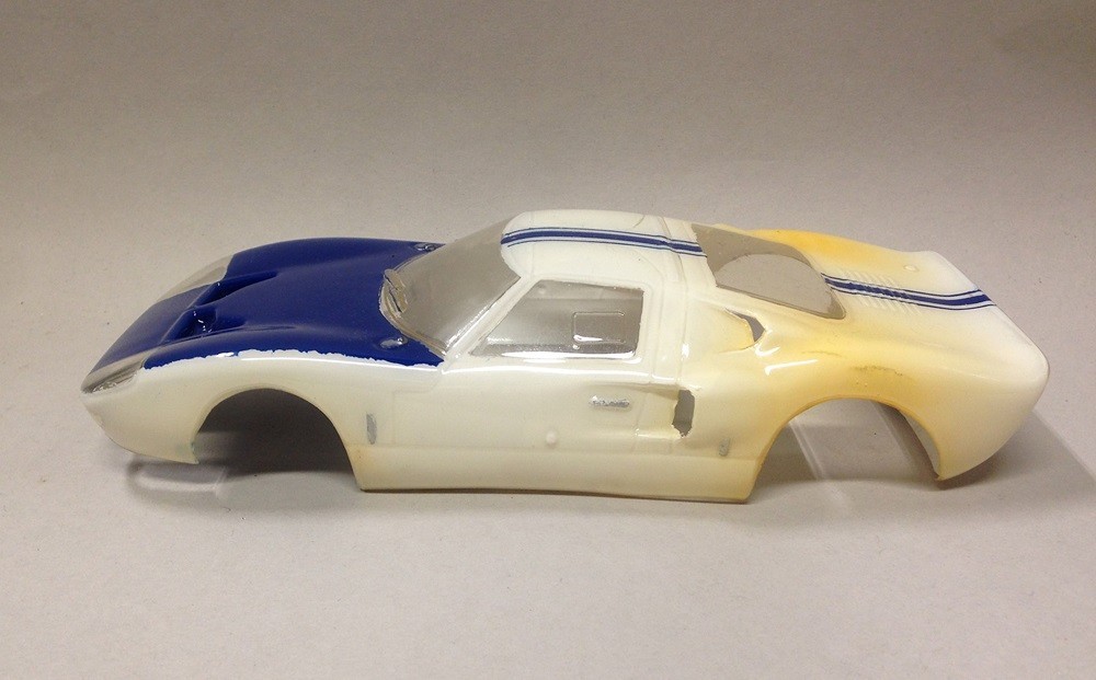 Vintage Lancer Mid-Sixties Shelby Ford GT Clear Slot Car Body – Painted