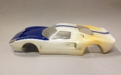 Vintage Lancer Mid-Sixties Shelby Ford GT Clear Slot Car Body – Painted
