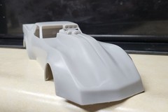 1/24 scale resin 3d printed Chevy Corvette funny car drag body model slot car