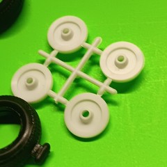 1985 Camaro Z28 1/24 Revell 5 Spoke Rim Wheel Tire Backing Hubs
