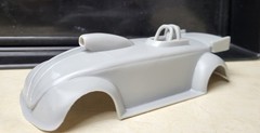 1/24 scale resin 3d printed Volkswagen Beetle Roadster drag body slot car model