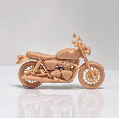 1/64 T120 Classic Retro Motorcycle Model Scene Accessories Colorless 1pc