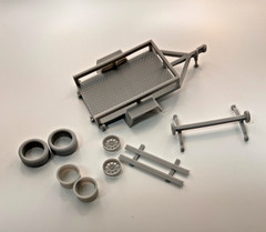 Open Utility Trailer Kit 1 25 Scale Car Hauler Diorama Truck Scenery Resin