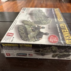 NIB Lindberg 76084 1:72 Scale WWII German Army Schwimmagen/Kettenrad Model Kit