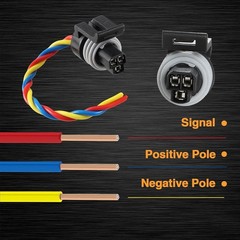 Stainless Steel Exhaust Back Pressure Sensor Tube, EBP Sensor with Wire Harness