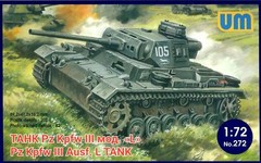 Unimodel 272 German tank Pz.Kpfw III Ausf. L WW II 1/72 scale