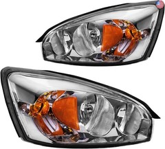 PHILTOP Headlight Assembly, Chrome Headlights Replacement Compatible with
