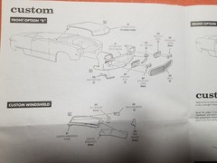 1950 Ford Convertible CUSTOM BUMPERETTES & NERF BARS from AMT 1:25 Model Kit 50