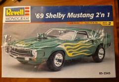 Revell ’69 Shelby Mustang 2’n 1 1:25 Model Car Kit 85-2545 Sealed See Photos