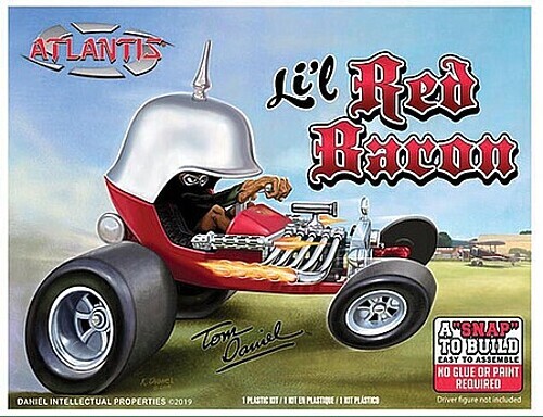 Atlantis Tom Daniel Lil Red Baron – Snap Together Plastic Model Car Kit – 1/32