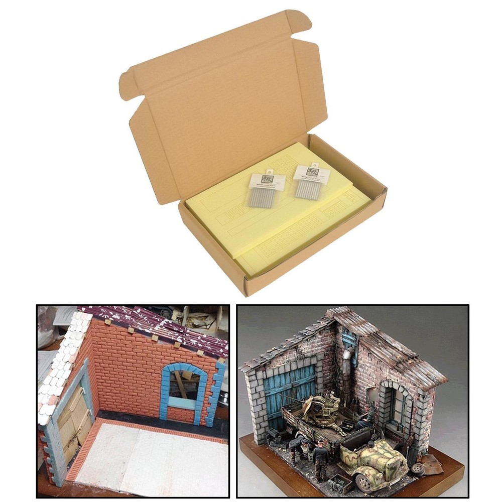 DIY Crafts 3D Puzzles Unassembled Kit Ruins House Architecture 1/35 Layout