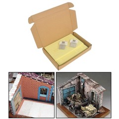 DIY Crafts 3D Puzzles Unassembled Kit Ruins House Architecture 1/35 Layout