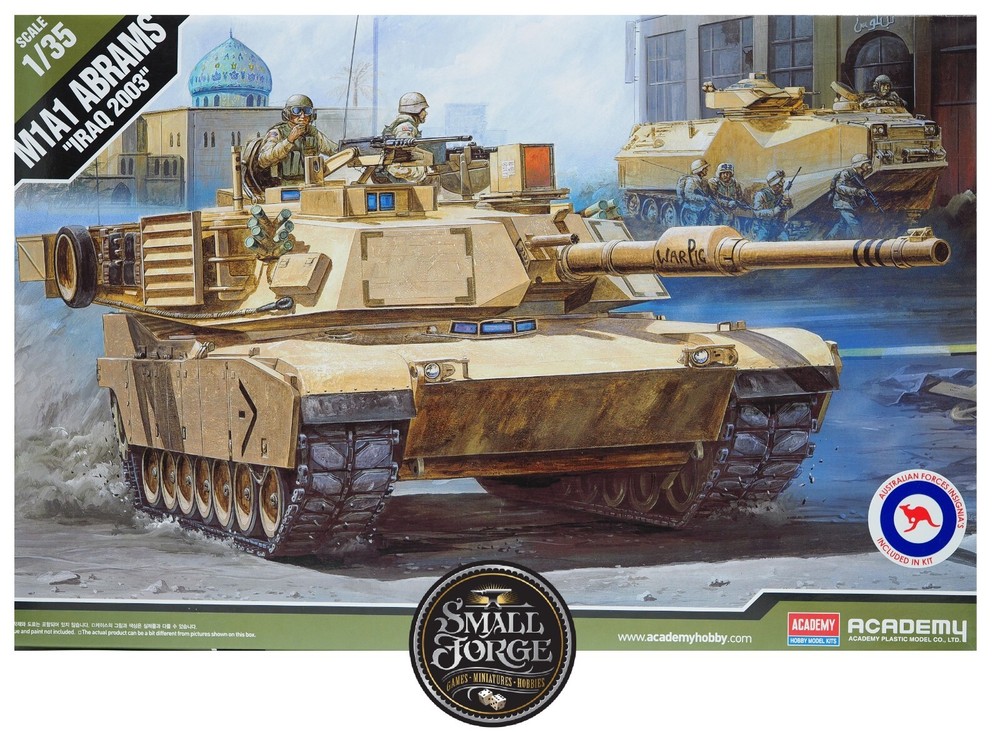 Academy ACA-13202 M1A1 Abrahams “Iraq 2003” – Aus Decals, Scale 1:35. NEW