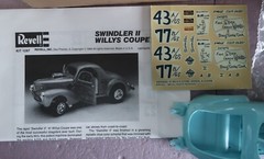 Stone, Woods & Cook ’41 Willys Revell 1/25 Model Kit NOS 1995 Open Box and Bags