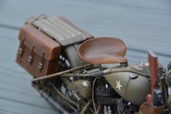 WWII Harley-Davidson WLA 750 Pro Built 1:9 Scale Italeri Motorcycle NICE!