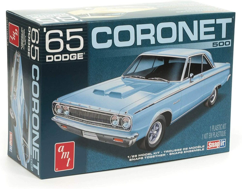 AMT 1965 Dodge Coronet Snap together 1:25 scale model car kit new 1176