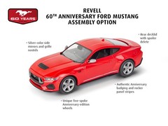 Revell 14586 2024 Ford Mustang GT 1:25 4 inches x 7.63 x 2 inches, Red