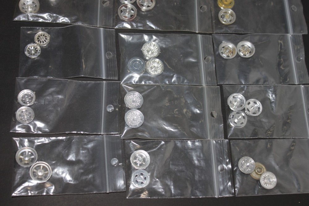 WHEELS 1/24 & 1/25 scale vintage model PARTS LOT assorted misc 60s 70s 80s style