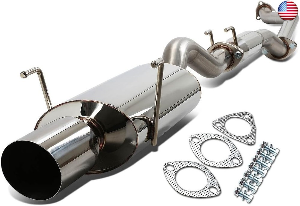 DNA MOTORING CBE-OE-ARSX-S Stainless Steel Cat Back Exhaust System [Compatible