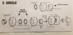 AMT Kenworth W-925 Two Chrome Outer Rear Wheels from 1:25 Model Kit *Thank You*