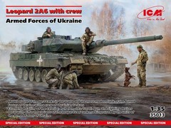 ICM 35013 1:35 Armed Forces of Ukraine Leopard 2A6 Tank Plastic Kit with Crew