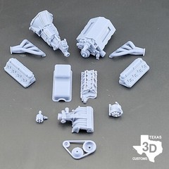 Ford 302 Cobra model engine resin 3D printed 1:24-1:8 scale