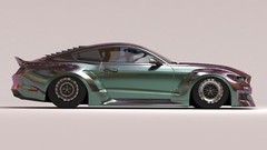 1:24 2015 Mustang Widebody Clinchd Flares Kit Transkit For Tamiya And Diecast