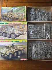 Dragon 1/35 Sd.Kfz.234 Puma Armored Car Model Kit Lot 6256 6786 6772