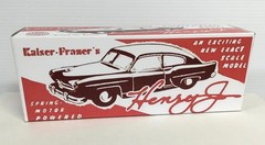 1951 Kaiser Frazer Henry J Promo Model REPLICA BOX ONLY..NO CAR..NOT ORIGINAL