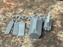 Resin Supercharged V-12 Flathead engine for scale model cars, 1/24 1/25 scale.