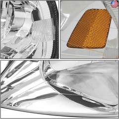 DNA MOTORING Pair Headlight Assembly Compatible With 99-00 Honda Civic,