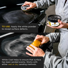 Premium White Dry Guide Coat Kit, 7 Ounces (200 Grams) – Powder That Instantly H