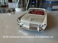 1956-1960 CONTINENTAL PROMO CAR OR TOY STORE REPRODUCTION PLASTIC HOOD ORNAMENT