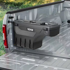 Driver Side Truck Tool Box in ABS, 28 In., 6.6 Gal. Truck Bed Storage Box with P