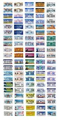 1/64 scale model car assorted USA 2000 license plates state tags 1:64