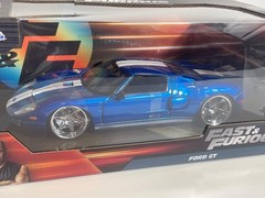 Jada FAST & FURIOUS 7 Dom’s FORD GT 40 BLUE 1:24 Die Cast Model Car NEW In Box