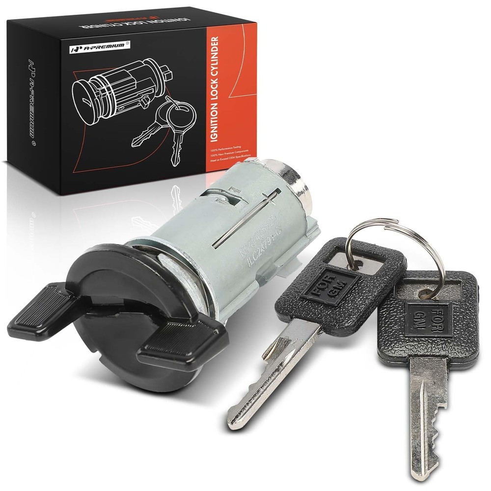 A-Premium Ignition Lock Cylinder with 2 keys Compatible with Chevrolet, GMC, Bui
